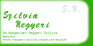 szilvia megyeri business card